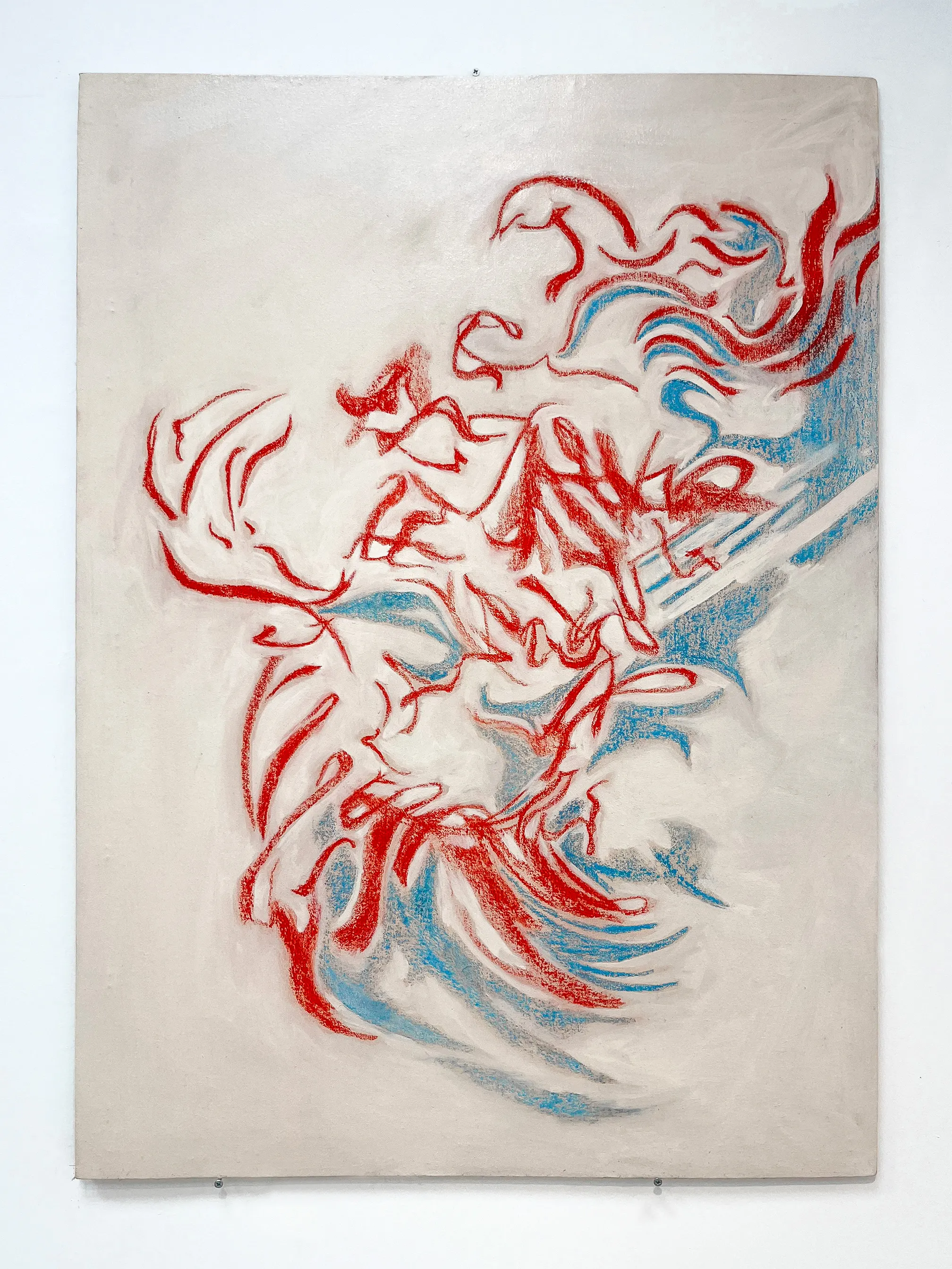 All Beware the Beast III, oil, pigments, and soft pastel on canvas, from the All Beware The Beast series.