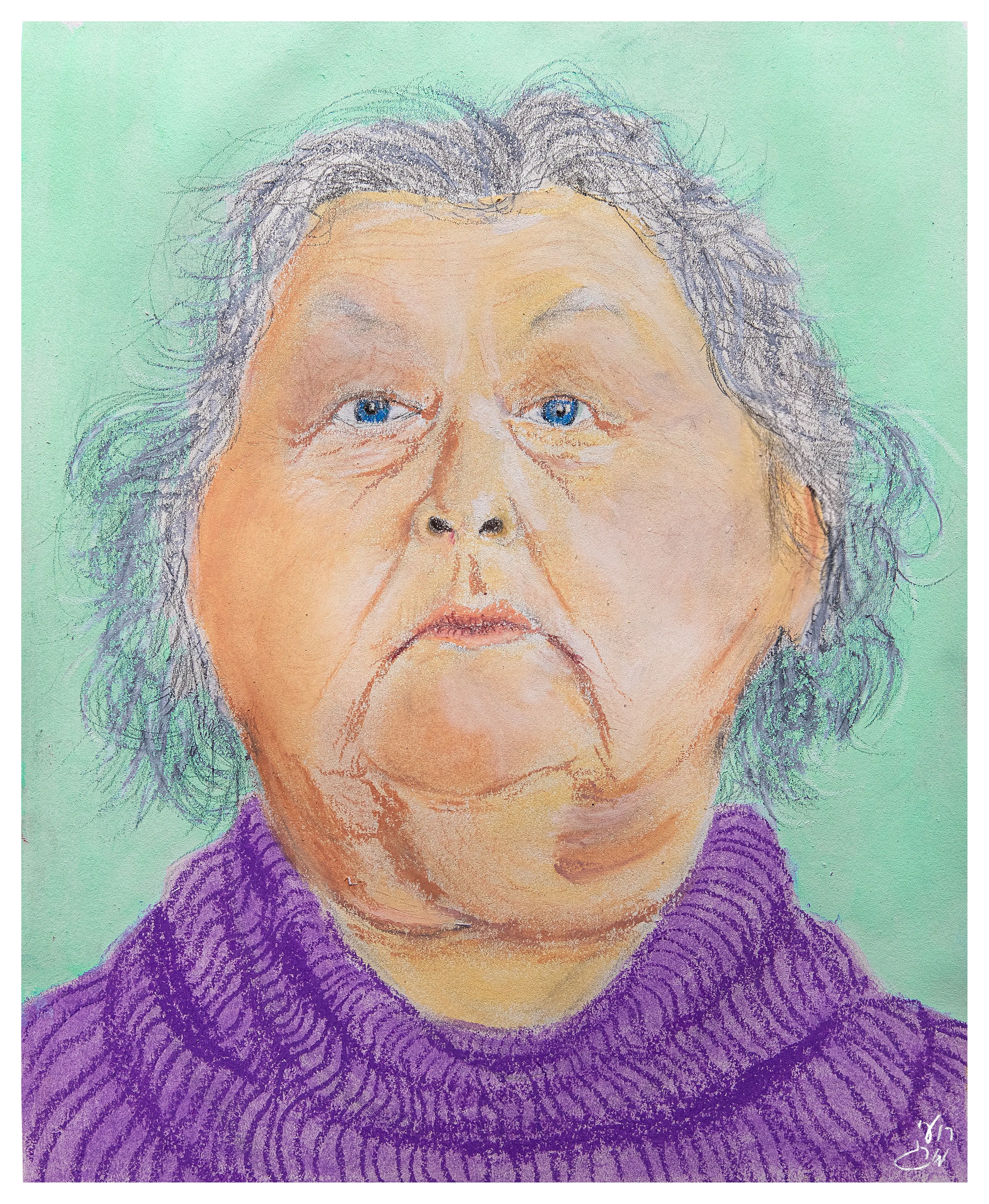 Faces in Pastel III, pastel on paper, from the Faces in Pastel group inside Earlier Works.