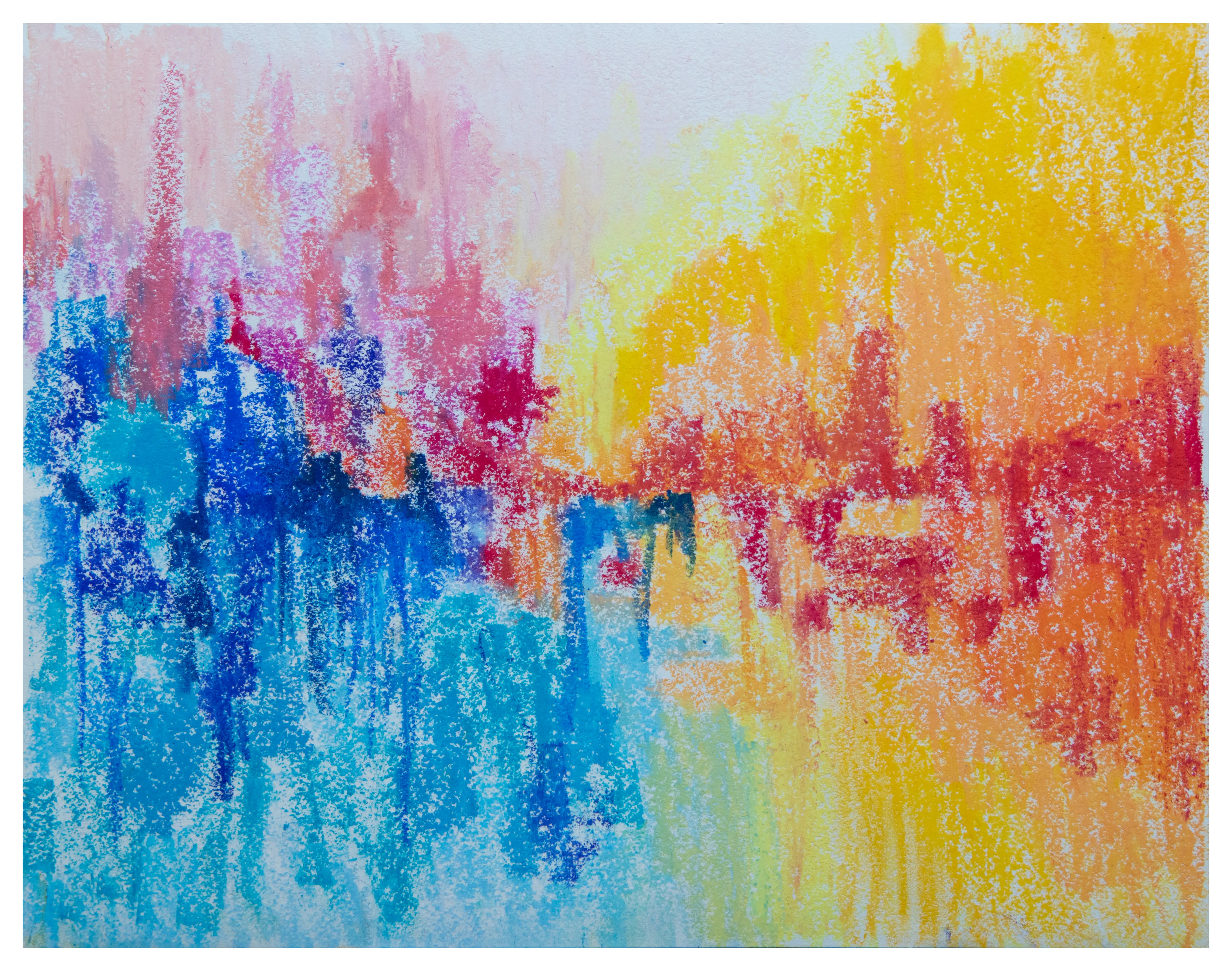 Untitled color-contrast exercise (warm/cold) from the course with Yoni Gold, from the Earlier Works series.