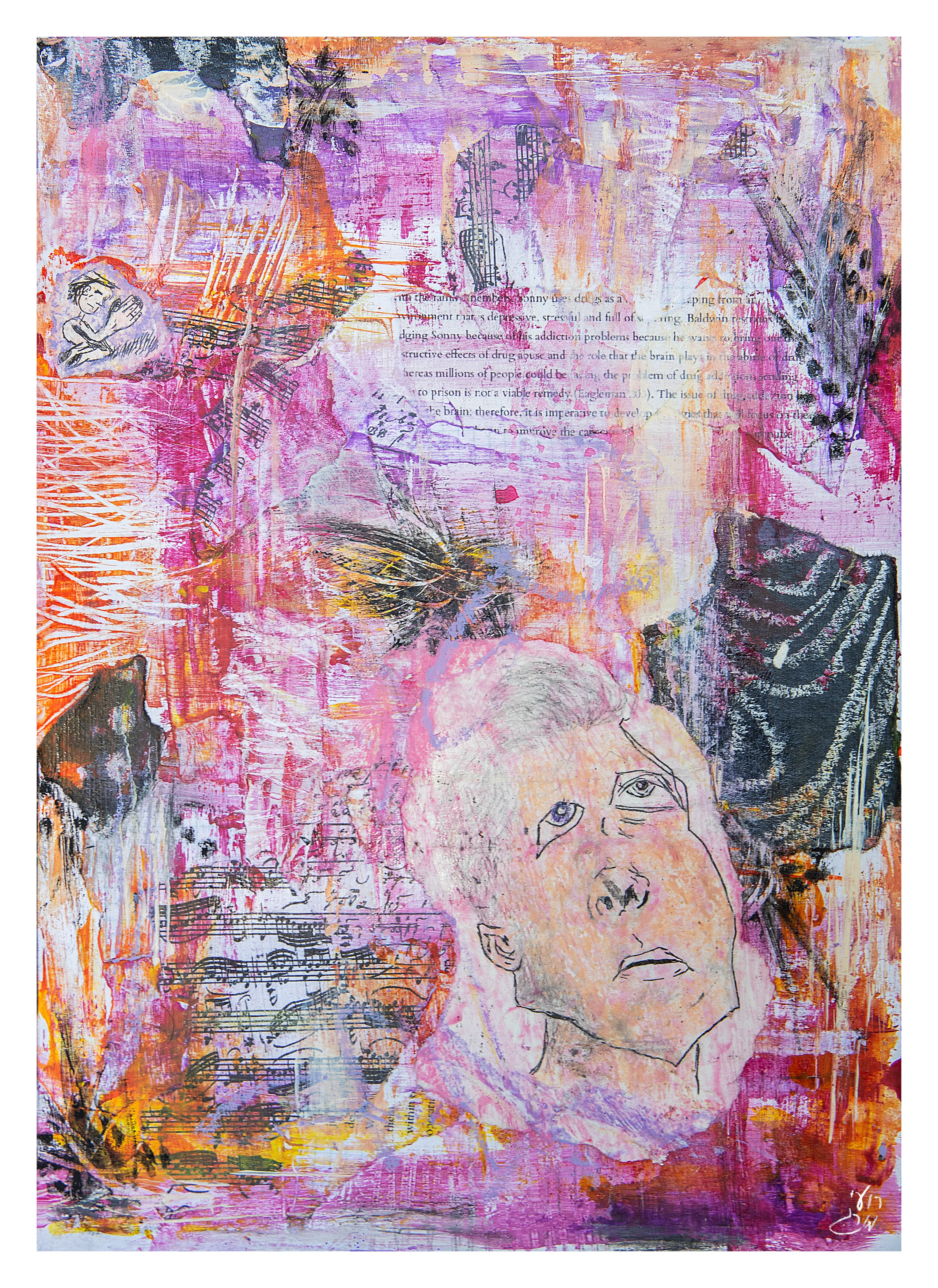 We Are Not Gods, 2023, from the Works On Paper series.