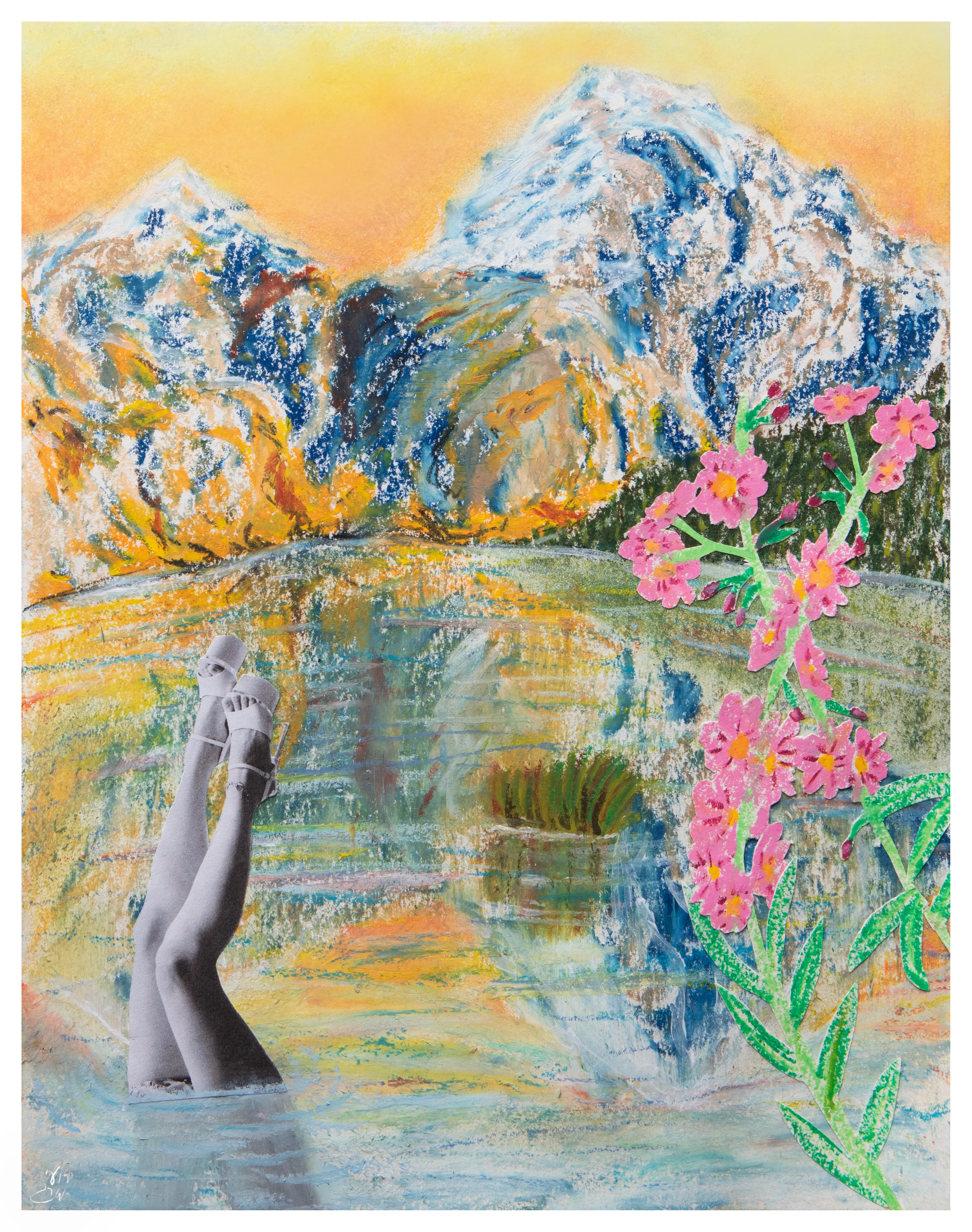 Evening Swims, 2024, from the Works On Paper series.