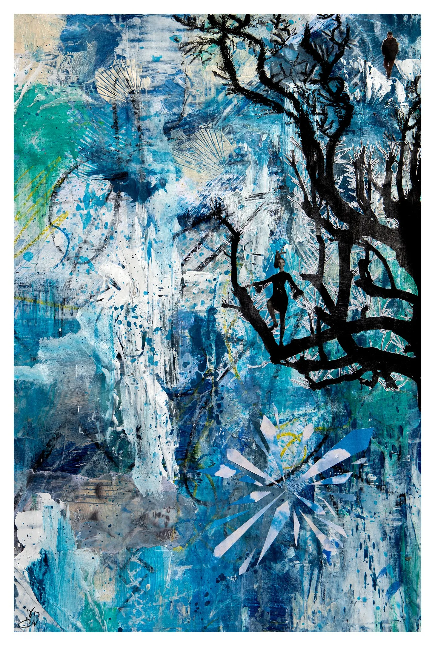 Back in Blue, 2024, from the Works On Paper series.